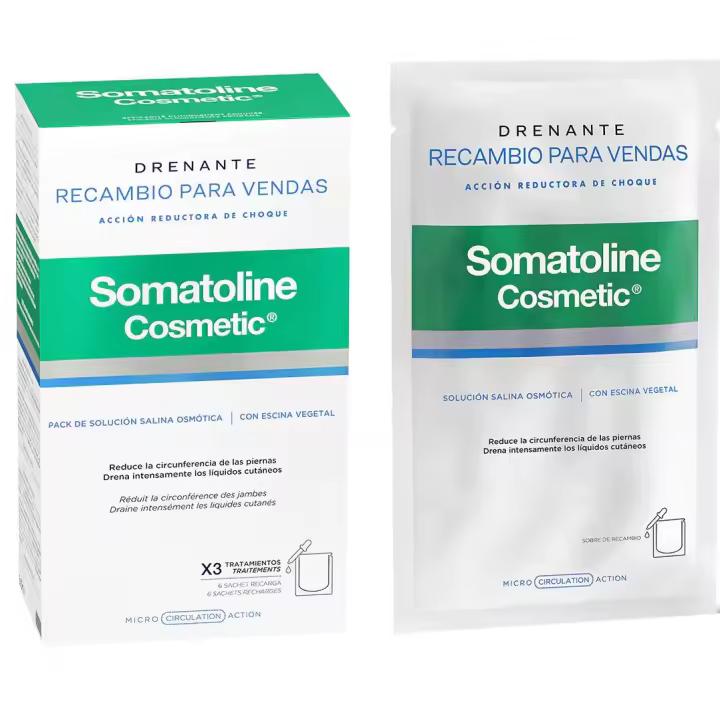 SOMATOLINE COSMETIC VENDAS REDUCTORAS DRENANTES PACK RECARGA 6X70ML - 1