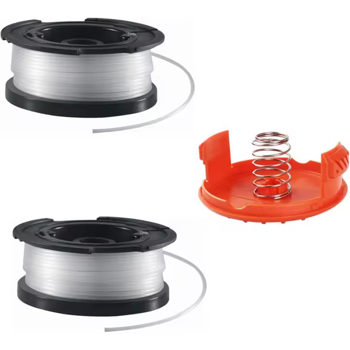 2 piezas Negro y Decker Strummer Carrete Negro y alambre Strummer Y 1 Cadena Trimmer Carrete tapa 100 Bolsa de spool (2 + 1 + 1) - 1