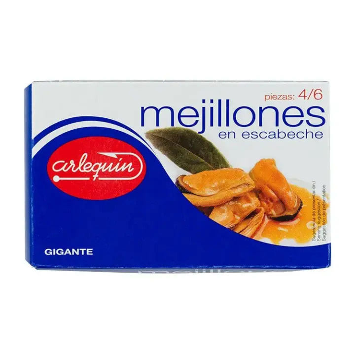 ARLEQUIN Deliciosos Mejillones en Escabeche 4/6 Piezas - Marca Arlequín ( 3 Unidades) - 1