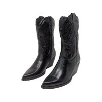 EVA ZORTEON - Nueva Colección! Botín cowboy, de polipiel bordado, de tacón grueso, estable,  con cremallera, Marca TULIPANO. - details 19