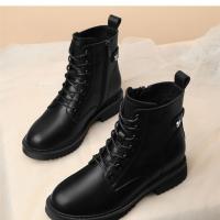 Botas De Chelsea Negras Cortas Para Mujer Zapatos De Caminar No Resbaladizos En Invierno Botas De Moda Cómodas Con Solado Grueso Y Cierre De Cremallera - details 9