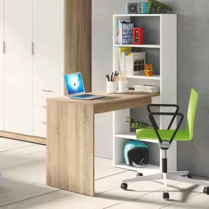 Mesa de escritorio + estantería Duplo/Gio Plus 144x120x50 cm - 1