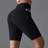Shorts De Yoga Y Gimnasio Con Bolsillos Secado Rápido Para Correr Y Ciclismo High Waist Fitness Para Mujer - details 9