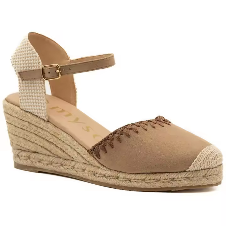 Alpargatas de mujer MY SOFT 24M110 VALENCIANA CORREITA 5 CUERDAS TAUPE - 1