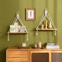 Estantes colgantes Boho decoración de la decoración Juego de 2estantes de almacenamiento flotantes de Madera - details 4
