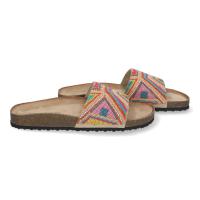 Sandalia Plana de Mujer cómoda con Adornos de pedrería multicolor - details 1