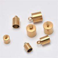 10Pcs De Acero Inoxidable Capas De Borracha Para Cables 2-10mm Con Anillo Para Hebillas Y Trenzas De Cuero Para Fabricación De Joyas DIY - details 3