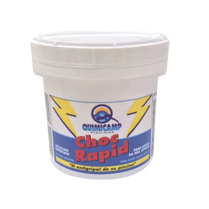 Cloro de choque y acción rápida granulado ChocRapid Quimicamp choc rapid para agua turbia, antigripal de la piscina - 1