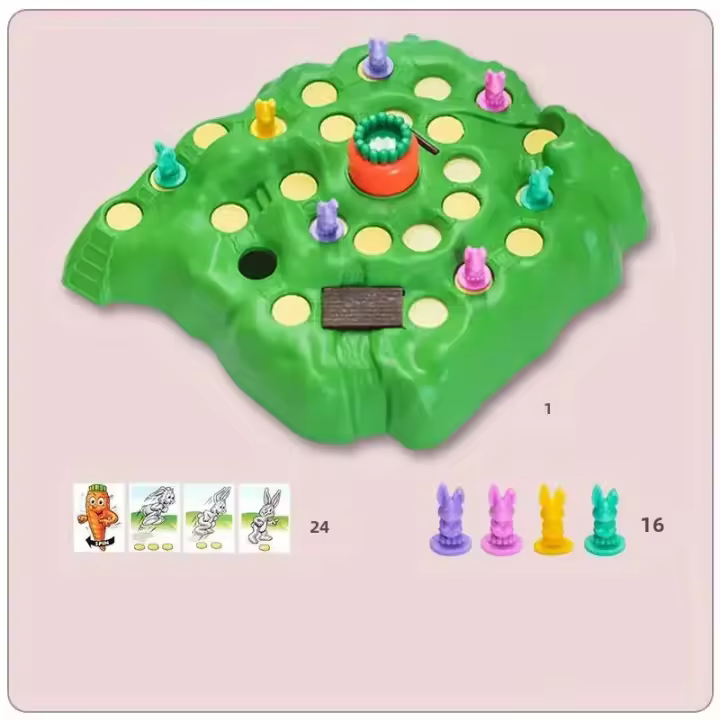 Juego De Mesa Educativo Para Niños Juego De Carreras De Conejos Juguetes De Rotación De Batata Juego Familiar De Educación Temprana - 1