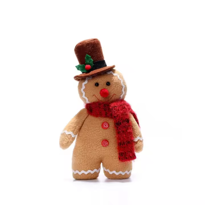 Nueva Figura De Navidad 2024 Muñeco De Galleta De Azúcar En Resina Decoración Europea Y Americana Adorno De Peluche En Miniatura - 1