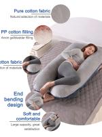 Almohada Multifuncional Para Mujeres Embarazadas Almohada De Lado De Algodón Puro Desmontable Y Lavable Almohada U Para Siesta - details 1