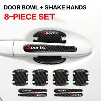8PCS Protector De Manija De Puerta De Coche Antiscratch Fibra De Carbono Decorativo Cubierta De Protección Contra Rasguños Para Decoración De Puertas De Coche - details 2