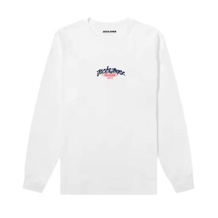Jack & Jones Aton Camiseta Manga Larga Color Blanco Brillante - Suave, Perfecto Para El Uso Diario - 1
