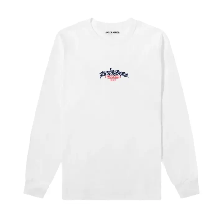 Jack & Jones Aton Camiseta Manga Larga Color Blanco Brillante - Suave, Perfecto Para El Uso Diario - 1