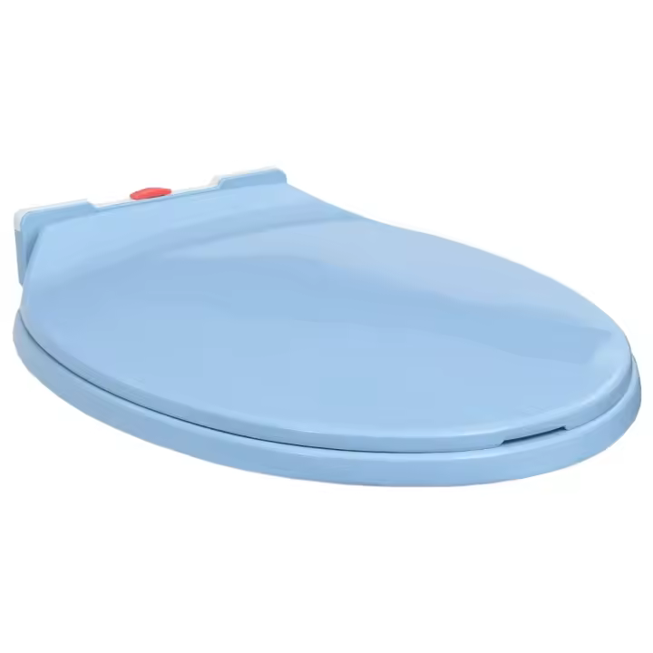 vidaXL Tapa de váter con cierre suave desenganche rápido ovalada azul - 1