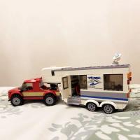 Kit De Modelos De Vehículos Clásicos Para Niños Bloques De Construcción Pequeños Compatible Con Lego Camión De Ciudad Caravana De Camping Regalos Para Niños Edad Recomendada 6-12 Años - details 0