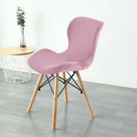 Cubierta De Silla Curva De Mariposa 1Pc Funda De Velours Para Banqueta De Comedor Estilo Europeo Lavable Y Elástica - details 0