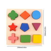 Juego Educativo De Madera Con Formas Geométricas Para Niños Montessori Puzzle De Matemáticas Juguetes Para Bebés Y Niños De Preescolar - details 9