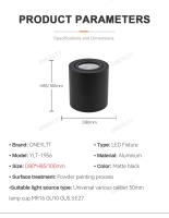 Spotlight LED GU10 Para Techo Montaje En Superficies Cilindro De Lámpara Bajo 220V Foco Iluminación Decorativa Para Dormitorio - details 7