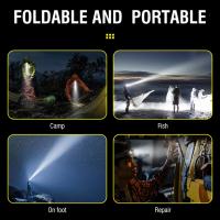 Linterna Frontal De Cabeza Recargable Tipo-C Owl Cob Rotativa 360° Luz LED Para Pesca Y Caza Impermeable Con Imán USB - details 8