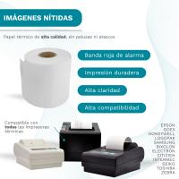 Papel Térmico 80x80 mm - 50 Rollos Papel Impresora Térmica y TPV - Papel para Tickets - Compatible Impresora, Caja Registradora y Básculas - Sin Bisfenol A - 60 Gr - 50 Metros/Rollo - La Casa del TPV - details 0