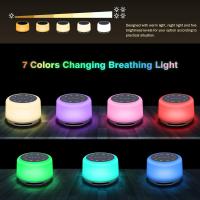 Máquina de sonido para dormir 24 tipos de sonido natural calmante 7 tipos de luces respiratorias de color y luces nocturnas con función de memoria de cronómetro recargable máquina portátil de ruido blanco adecuada para bebés, niños y adultos - details 5