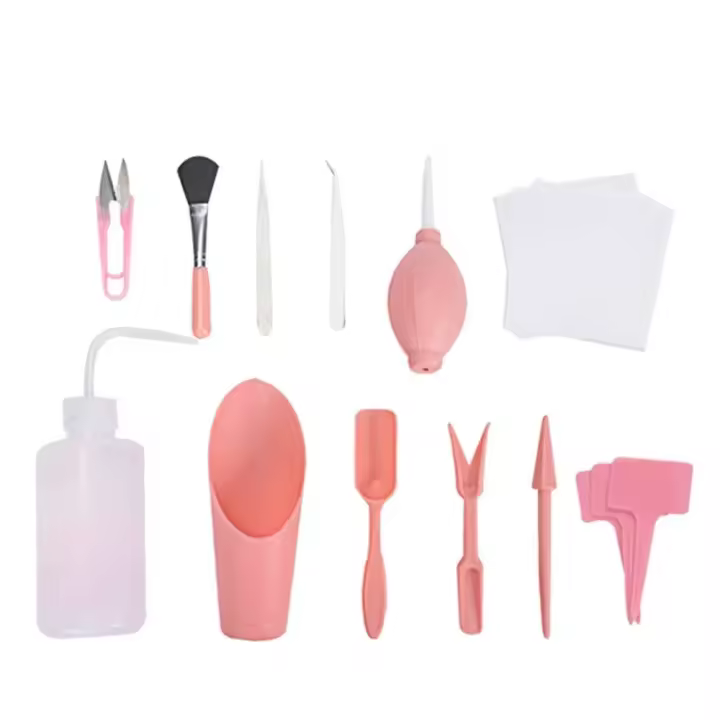 Kit De Herramientas De Jardinería Miniatura 16pcs Herramientas Manuales Para Plantar En Jardines Faeiries Material Plástico - 1