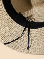 Sombrero De Paja Panamá Para Hombre Y Mujer Sombrero Británico Plegable Protección Solar Para La Playa Estación De Verano - details 3