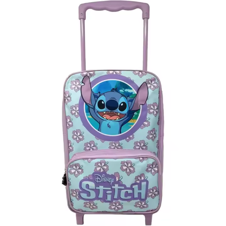 Stitch, Trolley Stitch, Mochila Stitch, Carro Stitch, Mochila Carro Stitch, Mochila Carrito Stitch, Trolley, Mochila con Ruedas, Niña, Niño, Infantil, Color Lila, 37 x 21 x 12 cm. Kiglam - 1