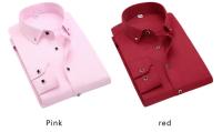 Camisa De Encaje Para Hombre Con Cuello En V Manga Larga Diseño Sólido Casual Adecuada Para Negocios Y Sociales En Colores Blanco Negro Azul Náutico - details 4