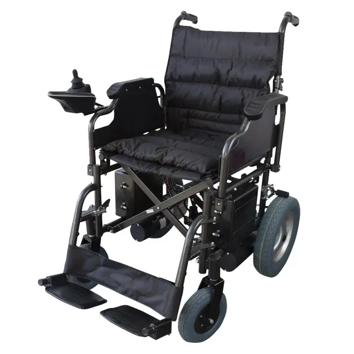 Mobiclinic modelo Cenit Silla de ruedas eléctrica plegable con motor para discapacitados minusválidos ancianos ortopedica para mayores autonomía 20 km 24V color Negro - 1