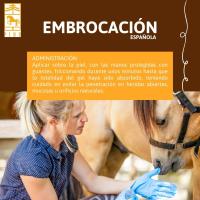 EMBROCACIÓN ESPAÑOLA cuidado musculos y articulaciones caballos de Laboratorios Pino. Bote de 250ml. - details 1