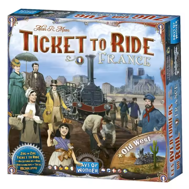 Juego de Mesa Aventureros Al Tren Francia + El Viejo Oeste PEGI 8 - 1