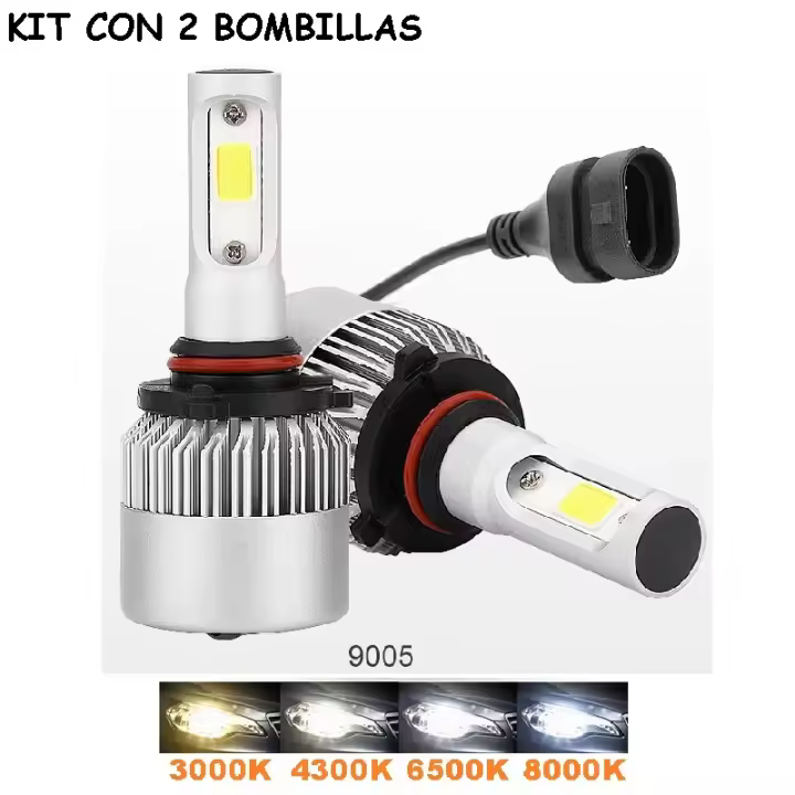 Kit HB3 H10 9005 HIR1 9011 Led 16000 Lm 12/24V Coche Camión Carretera - 1