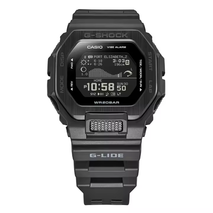 reloj deportivo hombre Bluetooth CASIO G-SHOCK GBX-100NS-1 Mareas Sol Luna Hora Mundial 200m WR resistente a los golpes Smartphone Link - 1