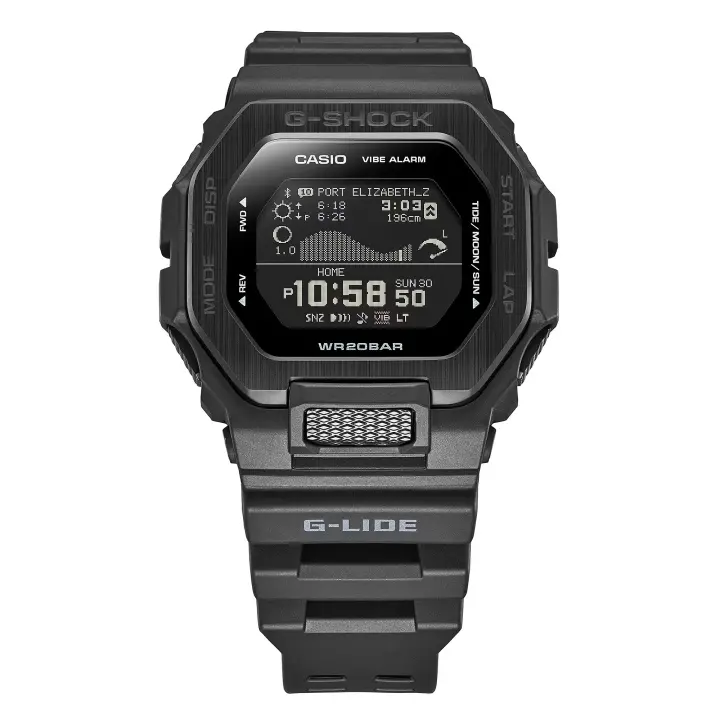 reloj deportivo hombre Bluetooth CASIO G-SHOCK GBX-100NS-1 Mareas Sol Luna Hora Mundial 200m WR resistente a los golpes Smartphone Link - 1