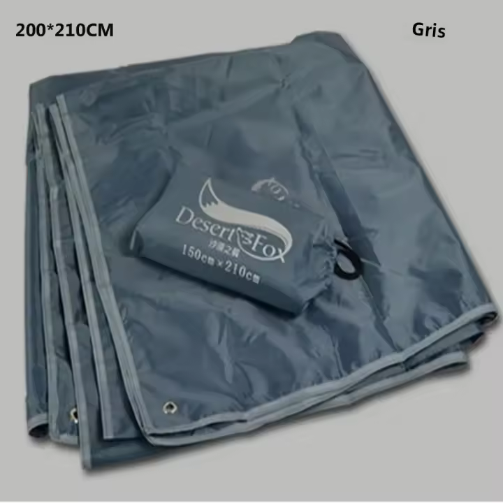 Tarp Para Acampar Y Senderismo Impermeable Ultraligera Con Bolsa Alfombra De Picnic Para Suelo Del Tienda De Campaña Tamaño 210x150cm/210x200cm Colores Naranja/Gris - 1