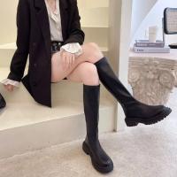 Botas Largas Para Mujer Con Forro Polar Zapatos De Caballero De Otoño E Invierno Européicos Y Americanos Talla 42 - details 38