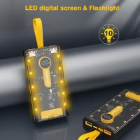 Cargador portátil de 10000 mAh, 22,5 W, batería externa de carga rápida con cable incorporado, paquete de batería externa transparente con linterna, entrada y salida USB C, cargador portátil para teléfonos móviles iPhone, Samsung y Android - details 4