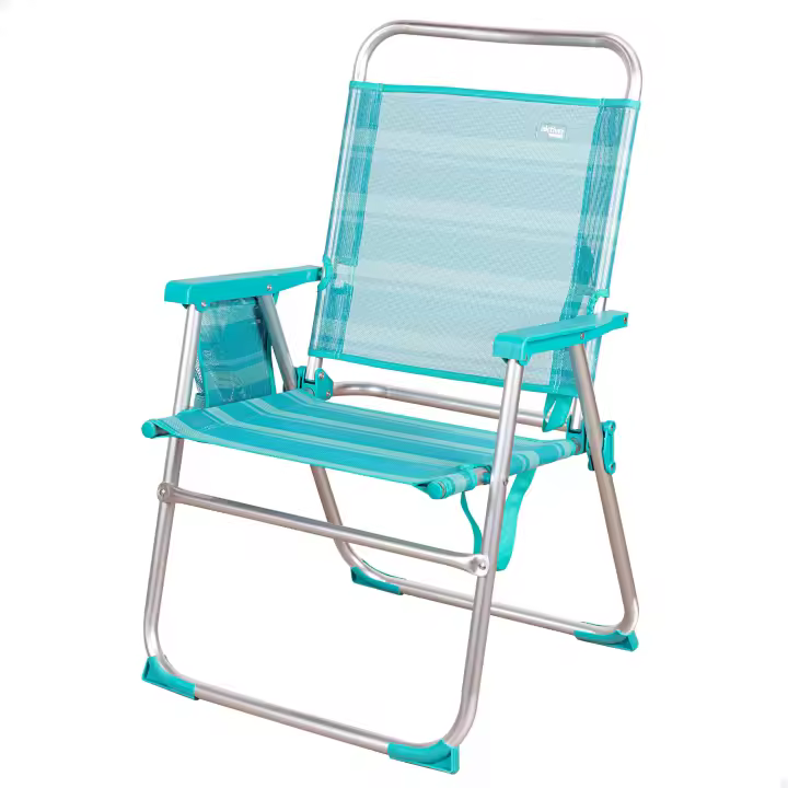 Silla plegable fija aluminio Aktive Beach, Silla de playa fija, Silla fija para playa, Silla de playa plegable - 1