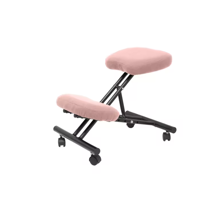 Piqueras Y Crespo Silla Ergonómica BALI Rosa Pálido con Reposarodillas y Ruedas - 1