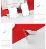 Espejo De Maquillaje Portátil Y Plegable De Aluminio Pequeño Y Compacto Para Vestíbulo Espejo De Dos Caras De Acero Inoxidable Y Vidrio Tamaño 7x6.5cm - details 7