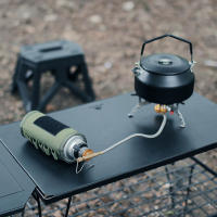 Adaptador De Butano Con Soporte Para Estufa De Camping Conversor De Gas Joint Valvula De Salida Adaptador De Botella De Aluminio Y Acero Inoxidable - details 5
