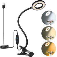 Lámpara De Escritorio LED Flexible Iluminación Vertical Ajustable Para Dormitorio Y Lectura Metal Sin Sombrilla Soporte De Sujeción Para Escritorio - details 0