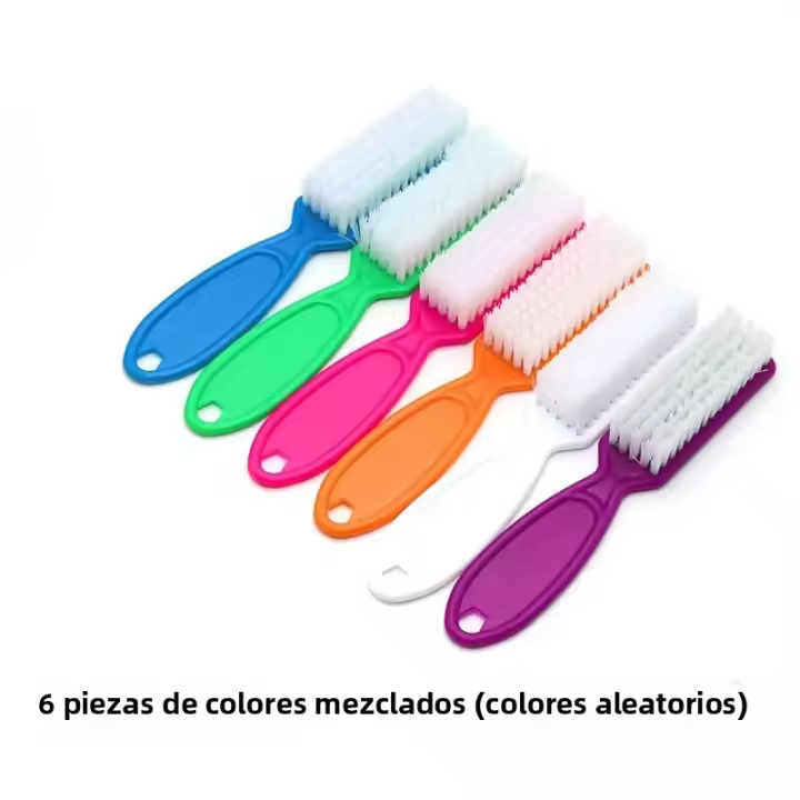 Cepillo De Uñas Multifuncional Con Mango De Plástico Limpieza De Pies Y Manicura JEARLYU Combo De 4/6/12 Pcs Tamaño Como En La Imagen - 1