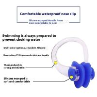 Juego De Clips Para La Nariz Y Auriculares De Natación En Silicona Triple Capa Impermeable Antideslizante Y Antiobstrucción Para Adultos - details 1