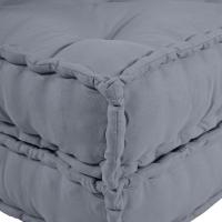 Pouffe Modular vidaXL Gris 70x70x36 Tela - details 5