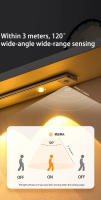 Luz Nocturna Sensor De Movimiento Ultra Delgada Inalámbrica LED Para Armario De Cocina Dormitorio Iluminación Interior 20/30/40/50CM - details 0