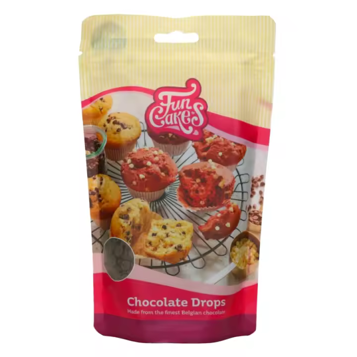 Glotomania - Gotas de Chocolate Negro Funcakes - 'DROPS' 350 G - 1