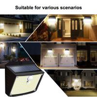 Lámpara Solar Exterior 158 LED Con Sensor De Movimiento Impermeable 3 Modos Luz De Pared Para Jardín Alambrado Patio Garaje - details 8